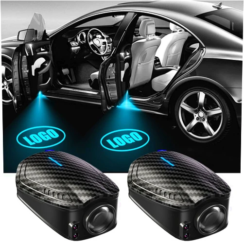 SPOBODY 2PCS Car Door Light Projector Wireless Car Door Projector Rechargeable HD Car Welcome Courtesy Ghost Shadow Lamp Fit for Cars (for Ch-ee-vy)