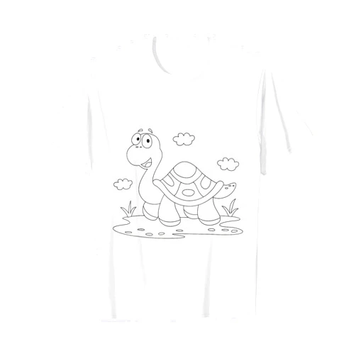 T-shirt to paint for kids designs & coloring gifts Cute turtle to paint and color in for children T-Shirt