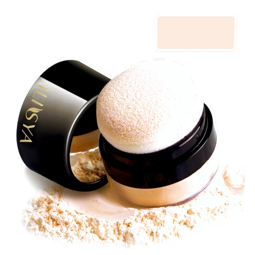 ROUSE Setting Powder Lightweight Loose Powder Finishing Powder Long-Lasting Face Powder Waterproof with Soft Mushroom Powder Puff & Mirror, Matte Finish,0.28 Oz (Light Apricot/Translucent)