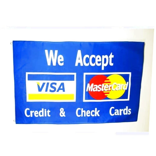 AZ FLAG - Visa Mastercard Flag - 3x5 Ft - 100D Polyester Credit Card Banner with Two Metal Grommets - Fade Resistant - Vivid Colors - 3' x 5' Feet - 150x90 Cm