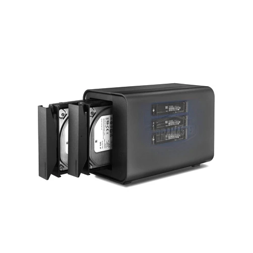 TERRAMASTER D5 Hybrid HDD NVMe Enclosure - USB 3.2 Gen 2 10Gbps Type C 5Bay USB Storage Supports RAID 0/1/Single/JBOD Exclusive 2+3 RAID Hybrid Disk Array (Diskless)