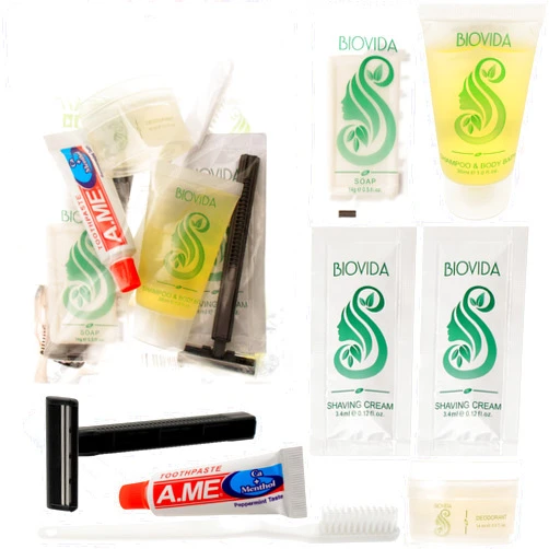 Moda West 24 Hygiene Kits - Bulk Case of Wholesale Basic Toiletry Kits for Men, Women, Travel, Charity 9 Pc Kit