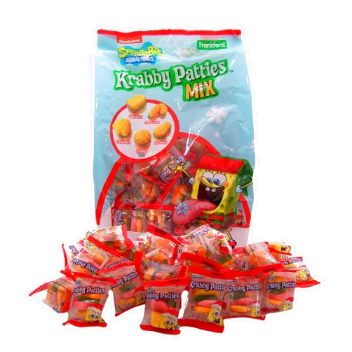 Frankford Krabby Patties Holiday Mix Gummy Candy, Christmas Candy for Stockings, 5 Assorted Shapes, 30 Count, 9.52 Ounces