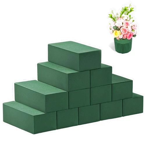 Tunnkit 12 Pcs Wet & Dry Floral Foam Blocks for Fresh and Artificial Flower Arrangement，(7.8