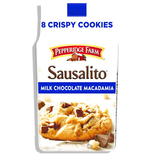 Pepperidge Farm Sausalito Crispy Milk Chocolate Macadamia Nut Cookies, 7.2 OZ Bag (8 Cookies)