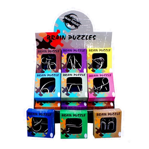 AHYUAN 24 Pack Metal Puzzles Large IQ Wire Metal Puzzles with Paper Box Gift Package Great Educational Metal Puzzle Games Toys Magic Trick Toy for Party Favor Kids Adults Challenge