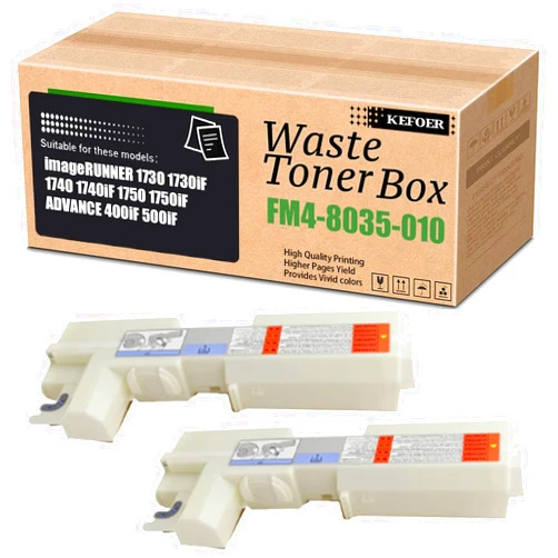 KEFOER FM4-8035-010 FM4-8035-000 Waste Toner Container Box Replacement Compatible for Canon ImageRUNNER 1730 1730iF 1740 1740iF 1750 400iF 500iF Printer (2-Pack)