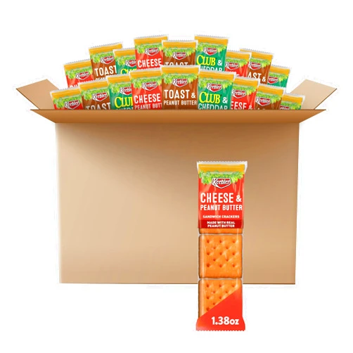 Keebler Sandwich Crackers, Single Serve Snack Crackers, Lunch Snacks, Variety Pack (45 Packs)