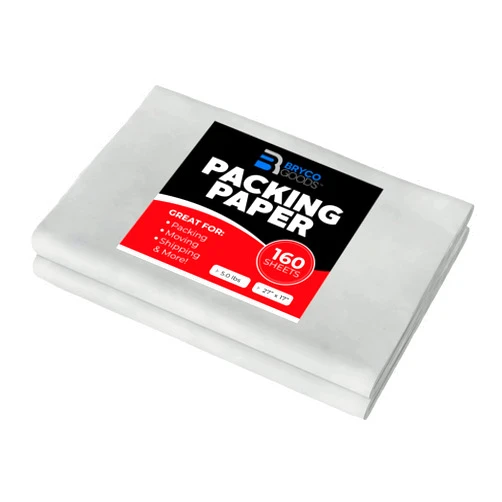 Bryco Goods Packing Paper Sheets for Moving - 5lb - 160 Sheets of Newsprint Paper - Must Have in Your Moving Supplies - 27