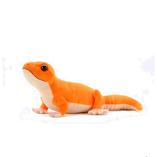 FRANKIEZHOU Realistic Fat-Tailed Gecko Stuffed Animal - Orange, 15.75