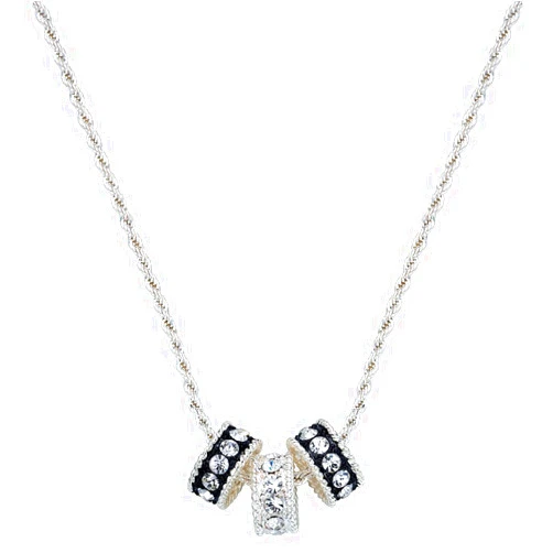 Montana Silversmiths Women's Crystal Shine Three Ring Necklace - NC1032 One Size