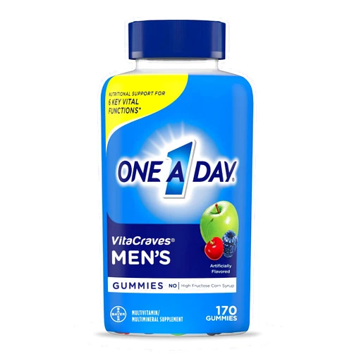 One A Day Men’s Multivitamin Gummies, Multivitamin for Men with Vitamin A, C, D, E, Calcium & More To Support Healthy Muscle Function, Gummies, 170 Count