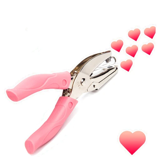 Pletpet Heart-Shape Handheld Hole Paper Punch, Pletpet Heart Hole Punch + Star Hole Punch 1/4 Inch Metal Single Hole Paper Punch, with Soft-Handled for Tags Clothing Ticket