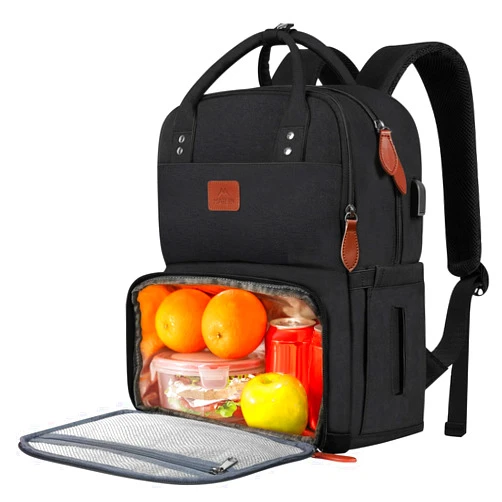 MATEIN Work Backpack Woman, Insulated Cooler Backpacks with Lunch Box, 15.6 Inch Laptop Backpack with USB Port Reusable Water Resistant Tote Food Bag for College Beach Camping Picnics Womens Gift
