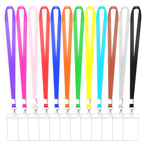 Koorito 12 Pack Cruise Lanyard with ID Card Holder Colorful Lanyard with Waterproof ID Badge Holder (12 Colors)
