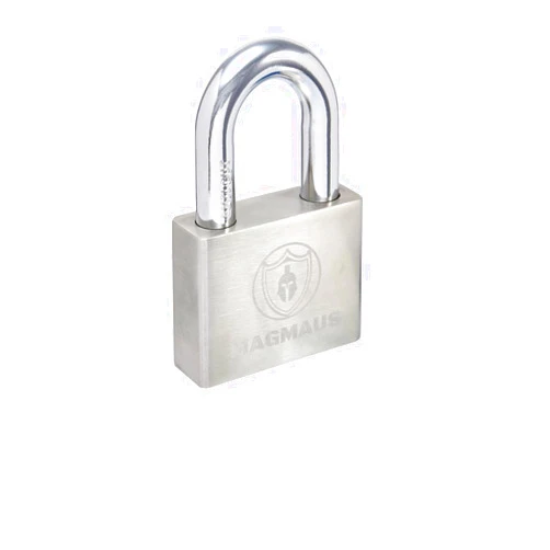 Magmaus® PDL/60 Heavy Duty Lock with 3 Keys [Anti Cut Shackle] - [Stainless Steel] Weatherproof Padlock for Outdoor Use - Ideal for Storage Unit, Shipping Container, Gate