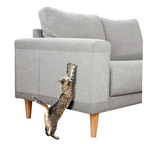 HappyFreeSX Anti Cat Scratch Furniture Protectors from Cats, 10 Pcs Cat Scratch Deterrent Tape, Couch Protector for Cats, Double Sided Sofa Anti Scratching Sticky Tape, Sticky Paws Training Pet Safe