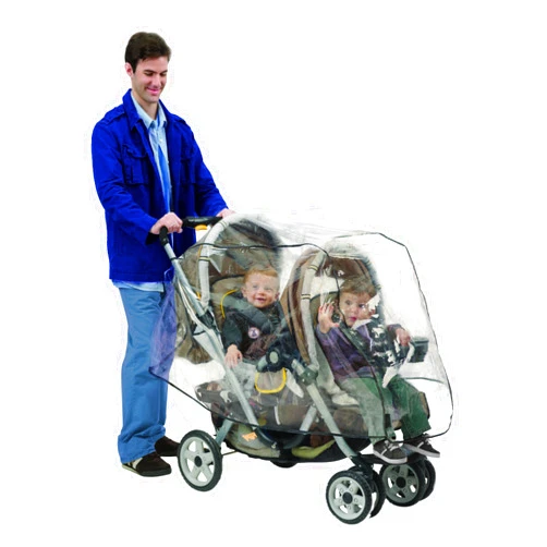 NUBY Double Stroller Rain Cover, Clear Vinyl