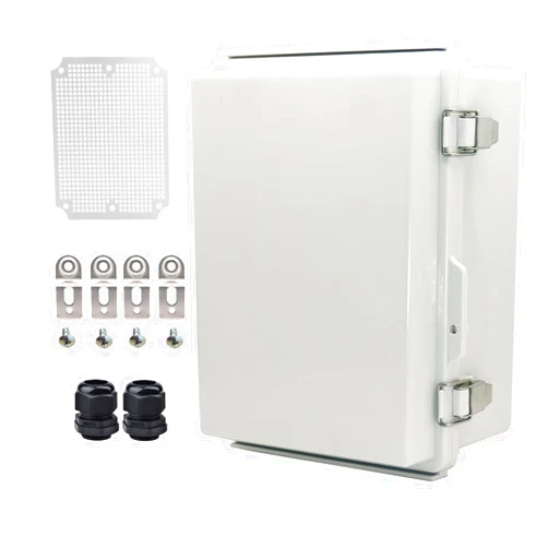YETLEBOX Outdoor Waterproof Electrical Box Junction Box Weatherproof IP67 ABS Plastic Enclosure Switch Router Project Box Electronics DIY Enclosure With Mounting Plate Wall Bracket Grey 8.6
