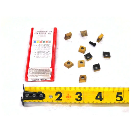 M & J Tooling LLC 10pcs SANDVIK COROMANT CCMT 09 T3 08-UM 4215 TiN Carbide Inserts CCMT 3(2.5)2-UM - MW1628CM4