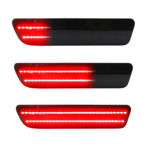 QCDIN Sequential Dynamic Rear LED Side Marker Car Blinker Turn Signal Lights For Ford mustang 2005-2009 (clear)