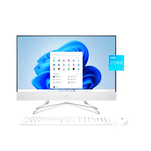 HP 24 All-in-One PC, Intel Core i3-1115G4, 4GB RAM, 256GB SSD, Snow White, Windows 11 Home, 24-df1023w
