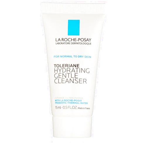 La Roche-Posay Tolerance Hydrating Gentle Face Wash Cleanser for Normal to Dry Sensitive Skin, 0.5 Fl Oz
