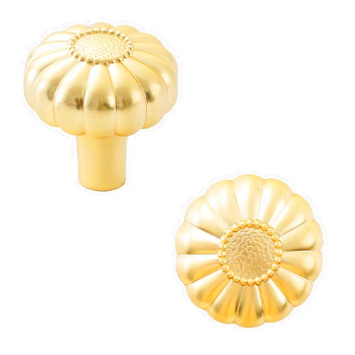AOBITE 6 Pack Gold Cabinet knobs Kitchen Cabinet Handles with Vintage Cupboard Drawers Hardware Dresser Drawer Handles Kitchen Cabinet Pulls (6, Brushed Gold)