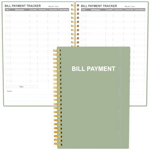 Heveboik Bill Tracker Notebook - Monthly Bill Organizer & Planner for Personal Budgeting Financial, Payments Checklist Organizer, 5.8