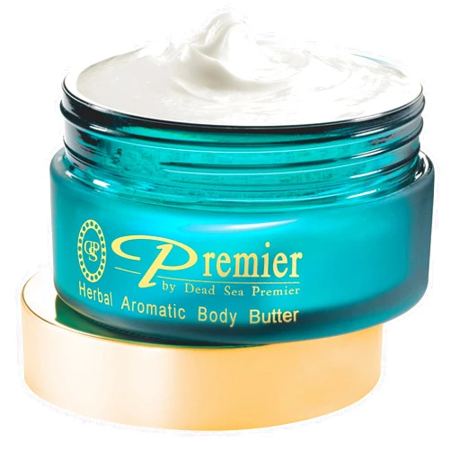 Premier by Dead Sea Premier Premier Dead Sea Aromatic Body Butter- Herbal, anti aging skin care, moisturizer, hydrating shea butter, stretch mark cream, firming, age spots, neck & Décolleté, lightweight & silky, 5.95Fl.oz