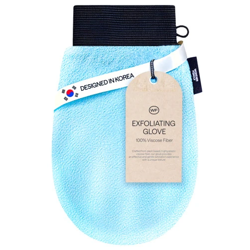 WONDER FAMILY Korean Exfoliating Mitt for Shower – Premium Bath Kit with Korean Scrub Mitt, Cap for Shower – Gloves Exfoliating for Women, Men – Skin Exfoliator or Body Exfoliator Glove – Cap, Hook, & Shower Mitt