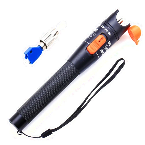 Cruiser Visual Fault Locator Fiber Optic Cable Tester Tools Aluminium Alloy 10KM VFL for FC,SC,ST & LC Adapters