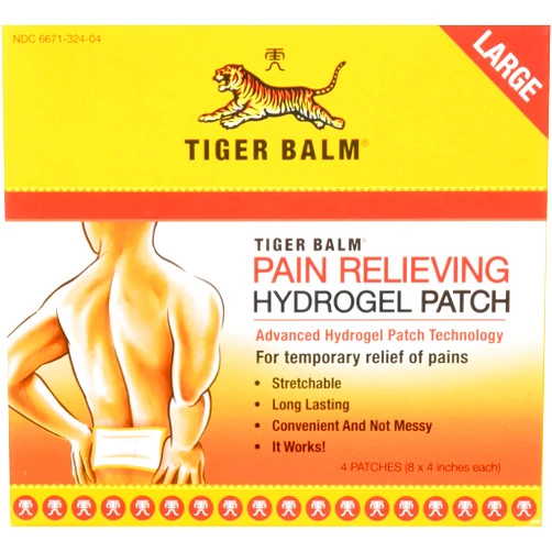 Tiger Balm Pain Relieving Patch Large 4 Each 4 Count (Pack of 3)
