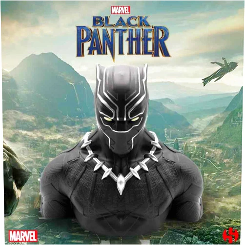 Marvel Money Box Bust Black Panther Wakanda PVC Deluxe 20 cm