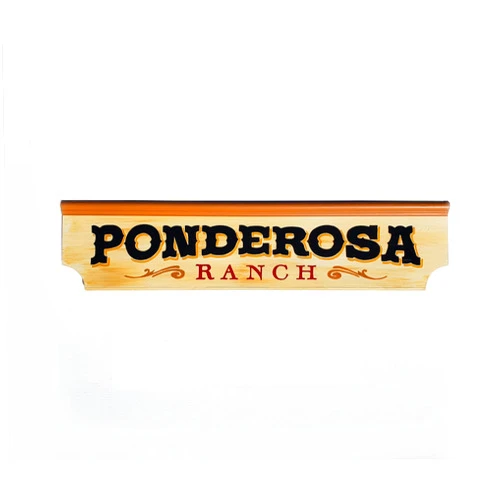 Chuck Peterson Designs Ponderosa Painted Sign on Cedar