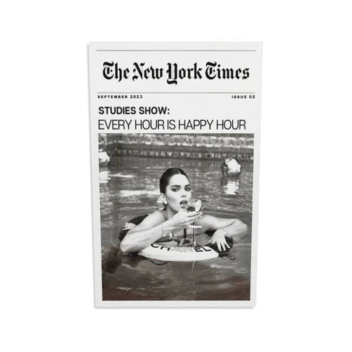 Generic Vintage Posters Every Hour Is Happy Hour Trendy Hot Girl Swimming Print New York Newpaper Magazine P Canvas Wall Art Picture Prints Wallpaper Family Living Room Decor Posters 12x18inch(30x45cm)