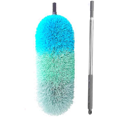 BOOMJOY Duster with Extension Pole, Microfiber Feather Duster, Extendable Duster with 100 inches Extra Long Pole, Dusters for Cleaning Ceiling Fan, High Ceiling, Blinds, Furniture