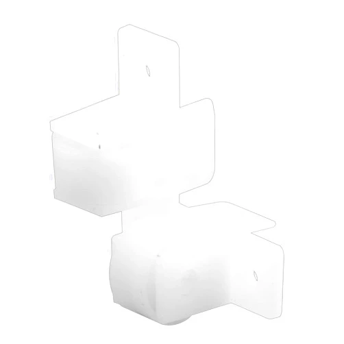 Prime-Line R 7218 15/16 In., White Nylon Drawer Guide Twin Roller Assembly (2 Pack)