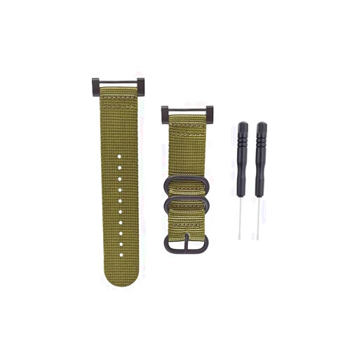 HANYTON Watch Wrist Band Compatible with Suunto Core, Premium Woven Nylon Canvas Strap Replacement Kit, 24mm Sport Strap, Lugs Adapter, Threadlocker, Screw Tools