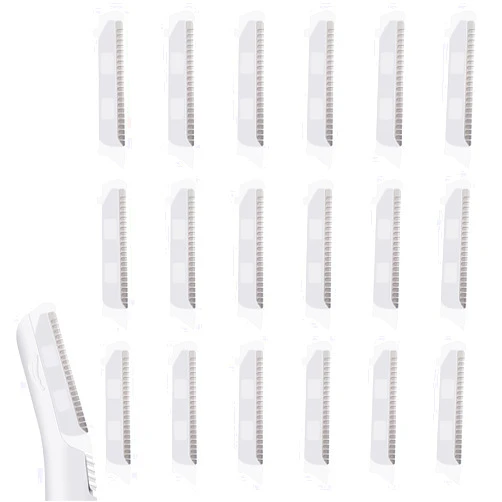 Amrmcy Replacement Heads for Finishing Touch Flawless Dermaplane Glo Facial Exfoliation Blades, White, Pack of 18
