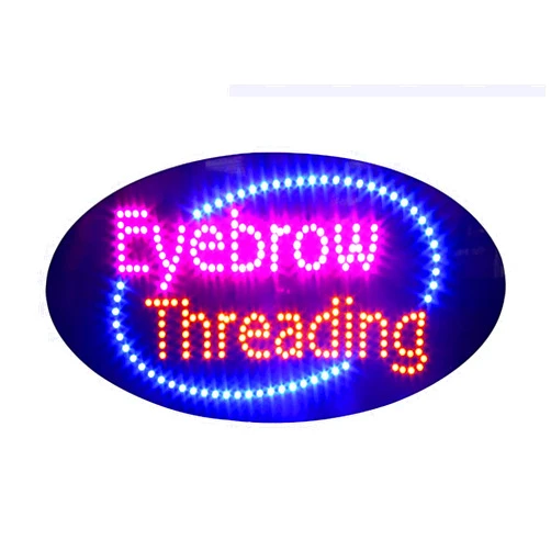 HIDLY LED Eyebrow Threading Sign, Super Bright Electric Advertising Display Sign for Beauty Salon Business Shop Store Decor. (19