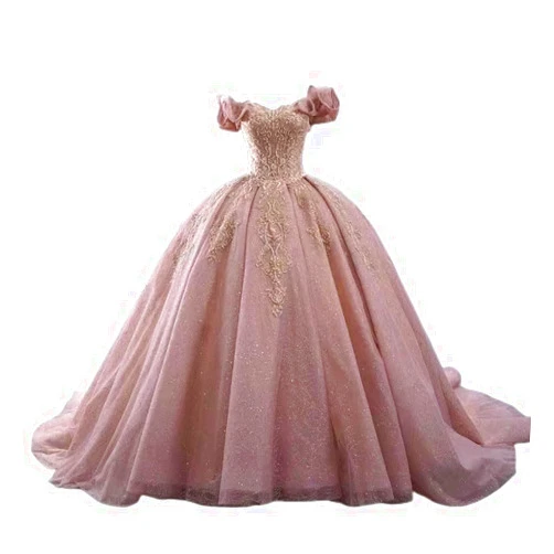 Acapeting Bateau Quinceanera Dresses Lace Applique Prom Dress Sweet 16th Prom Gown