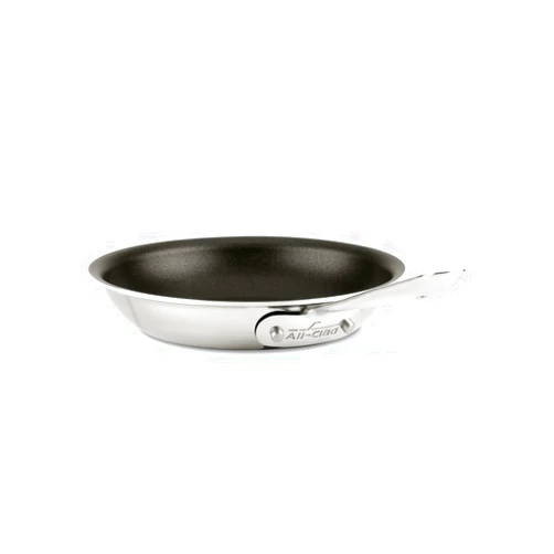 All-Clad D3 3-Ply Stainless Steel Fry Pan 8 Inch Induction Oven Broiler Safe 600F Pots and Pans, Cookware Silver