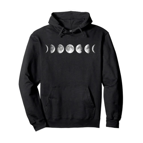 Aesthetic Phases Of The Moon Astronomy Gifts Moon Phases Lunar Calendar Astronomy Binoculars Aesthetic Pullover Hoodie