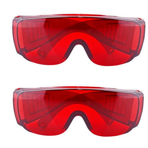 XUX 2pcs Eye Protection Glasses Tooth Whitening UV For Dentist Spectacles Red Goggle Glasses Protective Eye