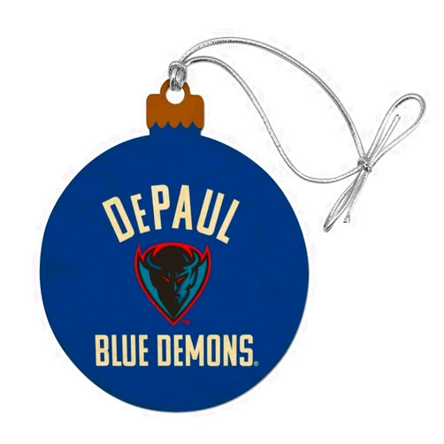 GRAPHICS & MORE DePaul Blue Demon Wood Christmas Tree Holiday Ornament