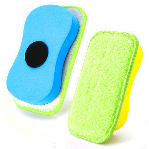 KINYFY 2 Pieces Microfiber Dustless Chalk Eraser, Magnetic Chalkboard Cleaner Washable Reusable Chalkboard Eraser for Chalk, Markers, Classroom, Office and Home