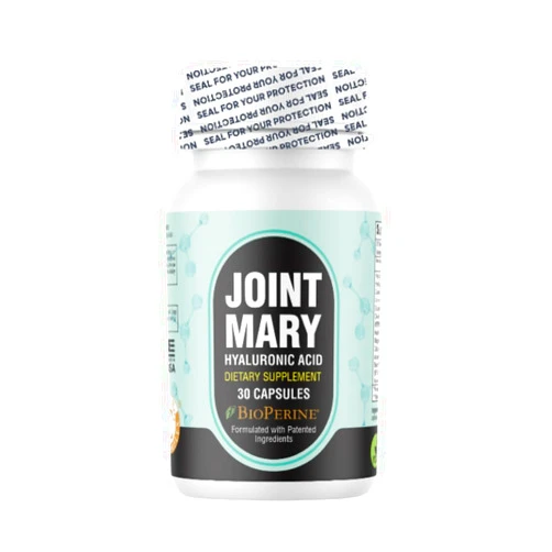 JOINT MARY Hyaluronic Acid Supplement– Advanced Joint Support with Hydrolyzed Collagen, Turmeric, Glucosamine, MSM, Vitamin C – 30 Capsules