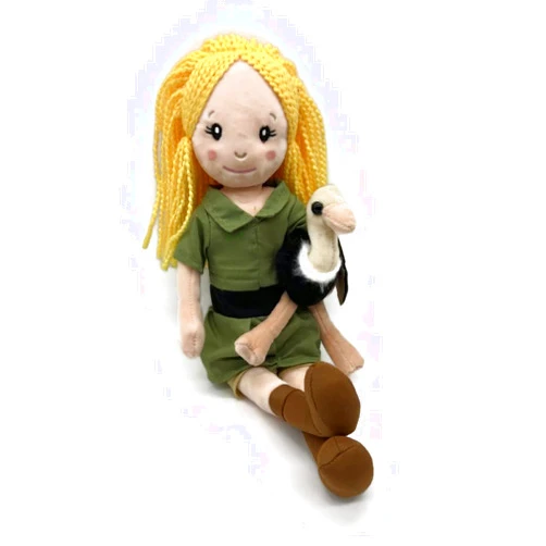 The Petting Zoo, Zookeeper Plush Doll with Ostrich Stuffed Animal, Gifts for Girls, Doll Set with Zoo Animal Plush Toy, 16 inches (Blonde Hair)