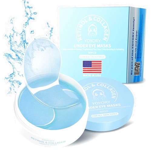 YOYORY Under Eye Patches Masks - for Dark Circles, Puffy Eyes, Fine Lines, Wrinkles, Eye Bags Treatment with Collagen and Hyaluronic Acid, Moisturizing and Hydrating (60 Pcs)…